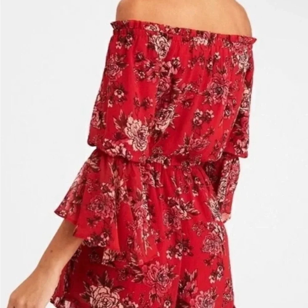 American Eagle Outfitters Red Floral Jumpsuit - Picture 7 of 7